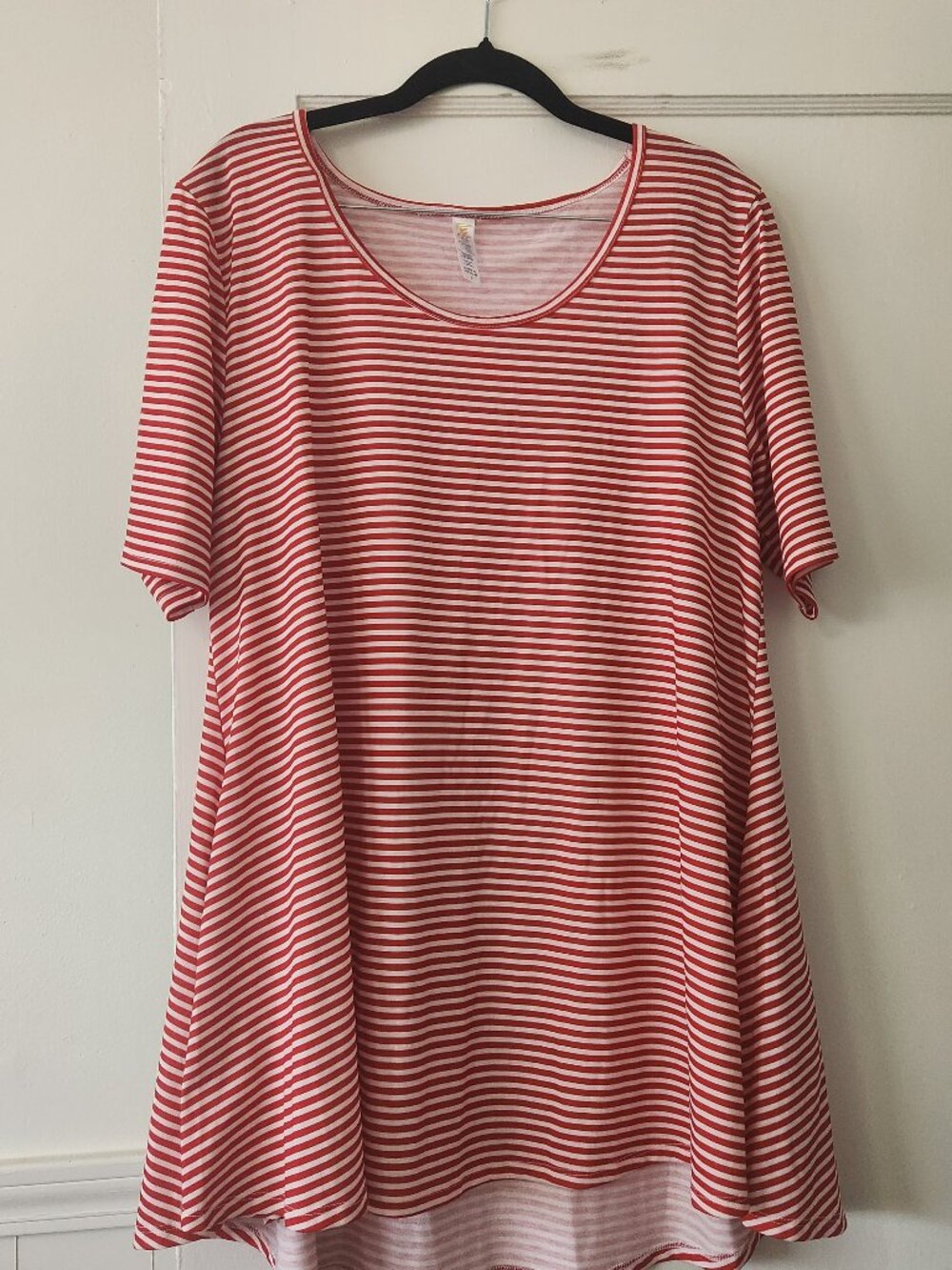 Lula Roe Irma top - Red and White stripe